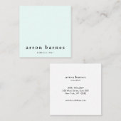 Eenvoudig licht, modern, minimalistisch vierkante visitekaartje (Voorkant / Achterkant)