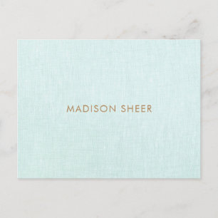 Eenvoudig, licht Turquoise Blue, stijlvol Briefkaart