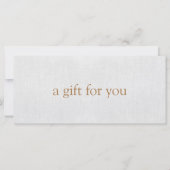 EENVOUDIG lichtgrijs cadeaubon (Voorkant)