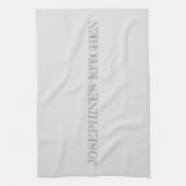 Eenvoudig lichtgrijs gepersonaliseerd modern chic theedoek (Verticaal)