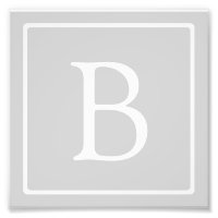 Eenvoudig lichtgrijs monogram