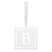 Eenvoudig lichtgrijs monogram kubus ornament (Rechts)