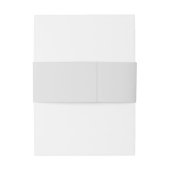 Eenvoudig lichtgrijs monogram legant bruiloft uitnodigingen wikkel (Achterkant Voorbeeld)