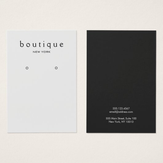 Eenvoudig lichtgrijs oorscherm Kaart (Voorkant /achterkant)