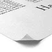 Eenvoudig lichtpuntige Cream Wedding Reception-zen Poster (Hoek)