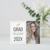 Eenvoudig lijst apotheek afstuderen aankondiging briefkaart (Staand voorkant)