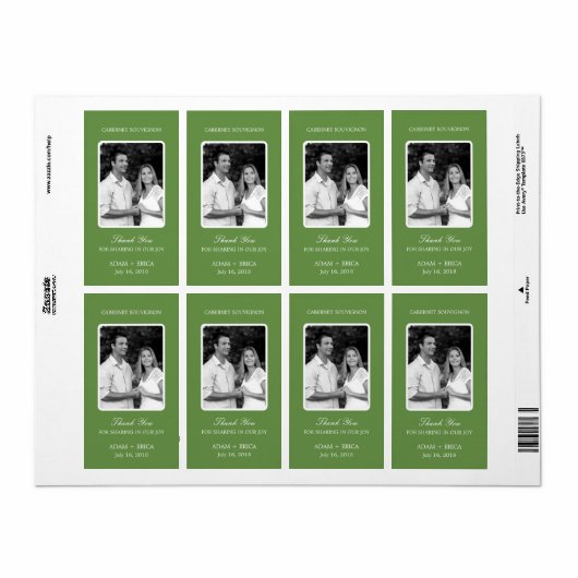 Eenvoudig Lijst bruiloft wijnlabels Etiket (Full Sheet)