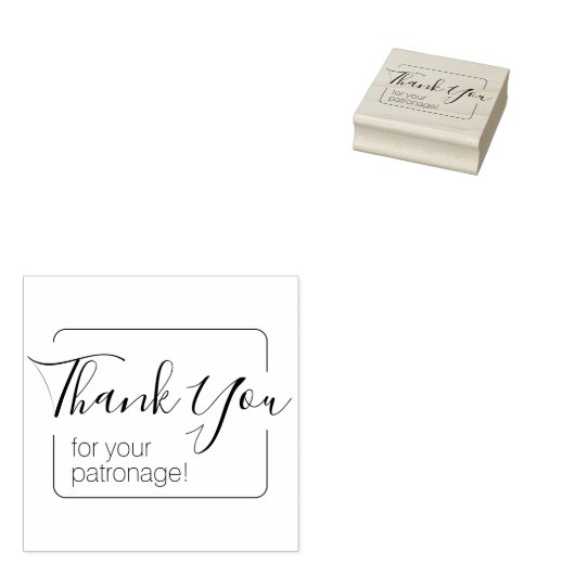 Eenvoudig Lijst dank u Rubberstempel (Gestempeld)