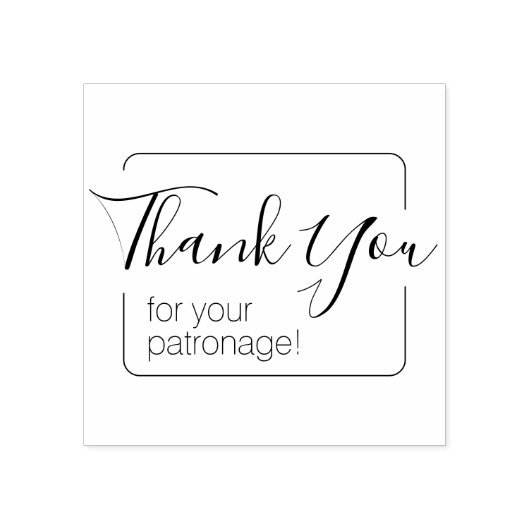 Eenvoudig Lijst dank u Rubberstempel (Afrduk)