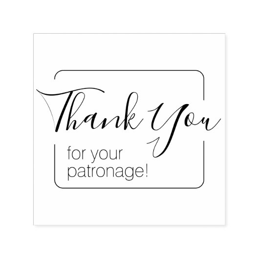 Eenvoudig Lijst dank u Zelfinktende Stempel (Design)