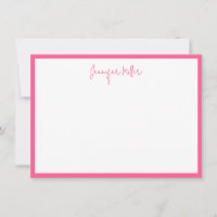 Eenvoudig Lijst Lang Script Bewerkbaar Hot Pink Cu