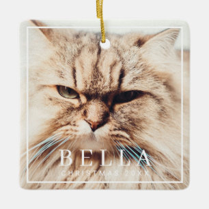 Eenvoudig Lijst Modern Chic Family Pet Photo Holid Keramisch Ornament