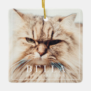 Eenvoudig Lijst Modern Chic Family Pet Photo Holid Keramisch Ornament