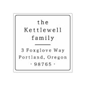 Eenvoudig Lijst  Typografie Retouradres Rubberstempel (Afrduk)