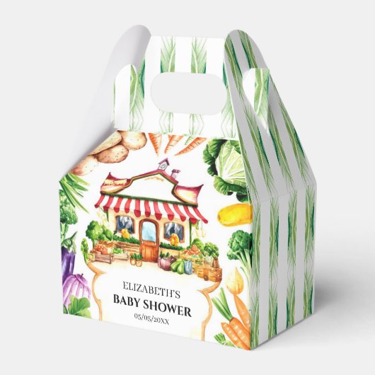 Eenvoudig Little Farmer's Market Baby shower Bedankdoosjes (Voorkant Zijde)
