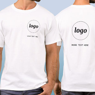 Eenvoudig Logo en Tekst Zakelijk Wapen en Achterka T-shirt