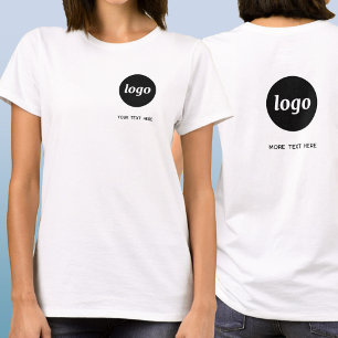 Eenvoudig Logo en Tekst Zakelijk Wapen en Achterka T-shirt