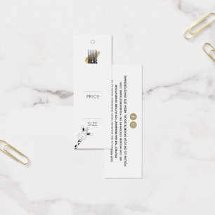 Eenvoudig Logo label winkelprijs Mini Visitekaartjes