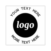 Eenvoudig logo met tekst bedrijf 	rubberstempel (Afrduk)