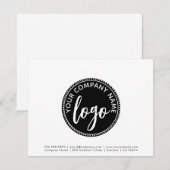 Eenvoudig Logo minimalistisch wit Notitiekaartje (Voorkant / Achterkant)