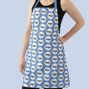Eenvoudig Logo Patroon Promotie Blauw Schort