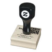 Eenvoudig Logo QR Code Company Return Address Rubberstempel (Stempel)