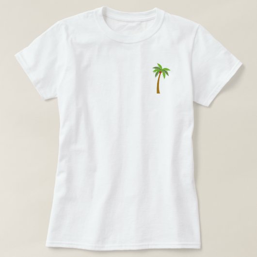 Eenvoudig logo t-shirt palmboom (Design voorkant)