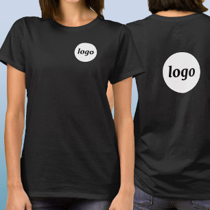 Eenvoudig Logo Wapen en Achter Promotioneel Bedrij T-shirt