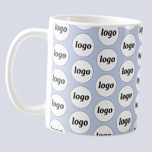 Eenvoudig Logo Zakelijk Merkpatroon Lichtblauw Koffiemok