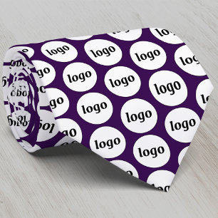 Eenvoudig Logo Zakelijk Patroon Pr Plum Paars Stropdas