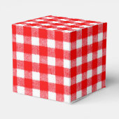 Eenvoudig lokaal geteeld Red Gingham Baby shower Bedankdoosjes (Achterkant)