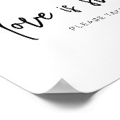 Eenvoudig Love is Sweet Trouw Bruiloft Favor Teken Poster (Hoek)