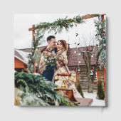 Eenvoudig Love Script Twee foto bruiloft Gastenboek (Achterkant)