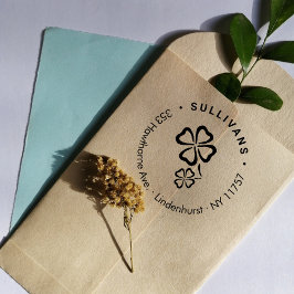 Eenvoudig Lucky Clovers Family Return-adres Rubberstempel