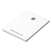 Eenvoudig Luxe Monogram Notitieblok (Gedraaid)