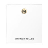 Eenvoudig Luxe Monogram Notitieblok (Voorkant)