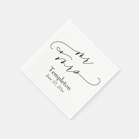 Eenvoudig Luxe Script Font Mr & Mrs. Servet (Hoek)