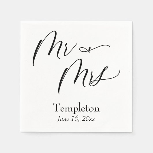 Eenvoudig Luxe Script Font Mr & Mrs. Servet (Voorkant)
