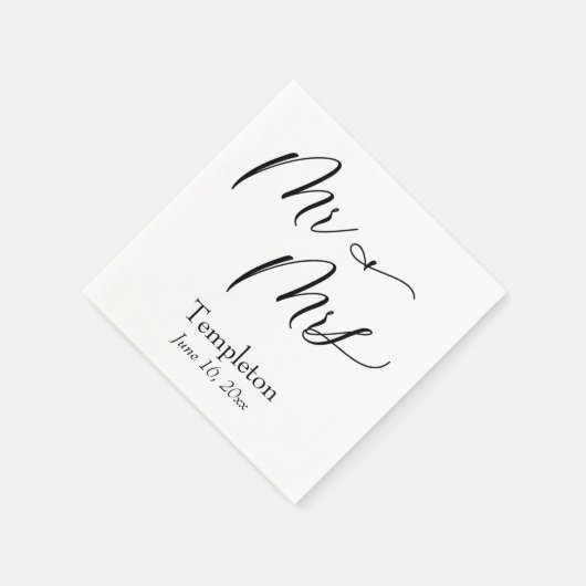 Eenvoudig Luxe Script Font Mr & Mrs. Servet (Hoek)