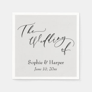 Eenvoudig Luxe Script Lettertype De Bruiloft Van G Servet