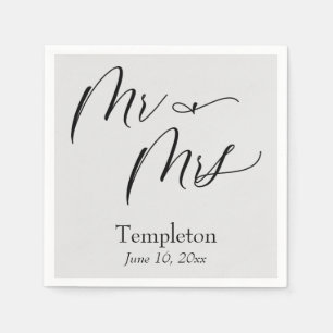Eenvoudig Luxe Script Lettertype Mijnheer & Mevrou Servet