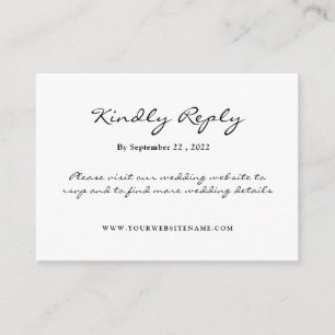 Eenvoudig, maar elegant: zwarte linnen met monogra informatiekaartje