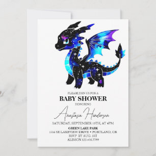 Eenvoudig Magisch Dragon Boy Baby shower Kaart