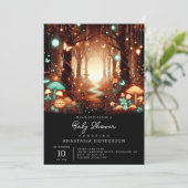 Eenvoudig Majestic Enchanted Forest Baby shower Kaart (Staand voorkant)