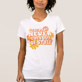 Eenvoudig maken van het verleden dat nooit uit sti t-shirt (Voorkant)