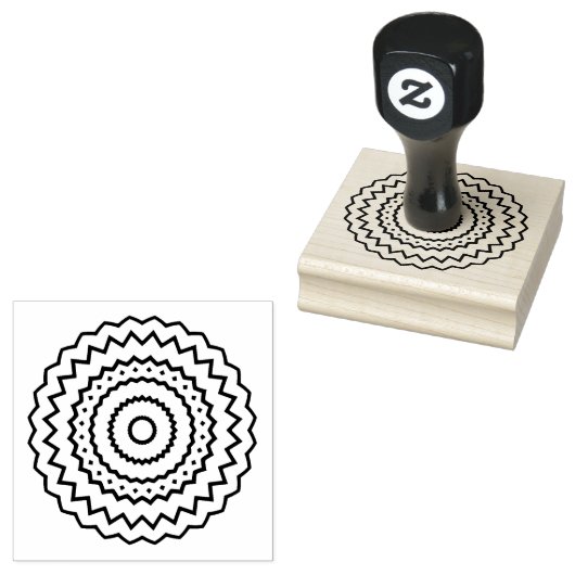 Eenvoudig Mandala Design Rubber Stempel (Gestempeld)