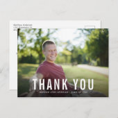 Eenvoudig mannelijk Afstuderen Dank u Briefkaart (Voorkant / Achterkant)