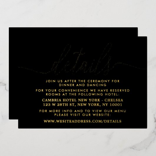 Eenvoudig Manuscript - Echte Folie - de Kaart van  (Voorkant / Achterkant)