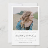 Eenvoudig Manuscript Modern Afstuderen van de Foto Kaart (Achterkant)