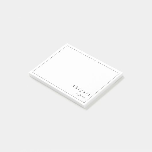 Eenvoudig Manuscript Modern gepersonaliseerde Stat Post-it® Notes (Schuin)